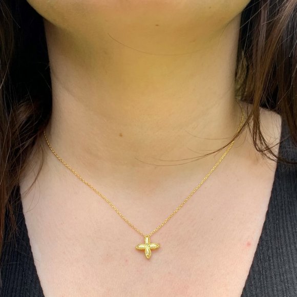 14kt GP Sterling Silver Clover Necklace - Picture 7 of 9